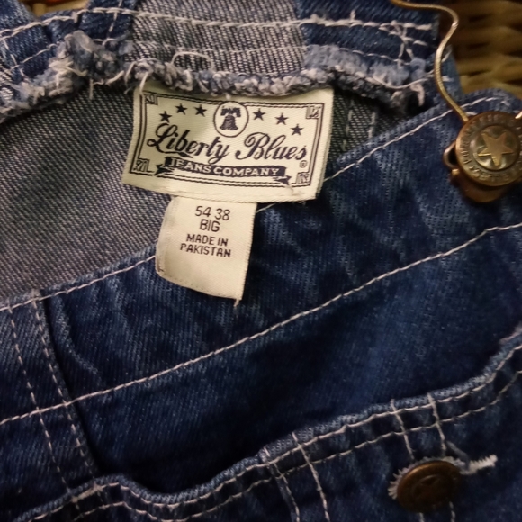 Liberty Blues Mens Overalls Denim Blue Size BIG 54/38 - Picture 2 of 5